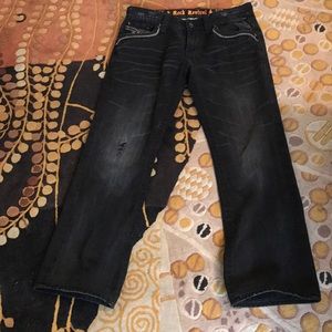 Rock Revival distressed black jeans